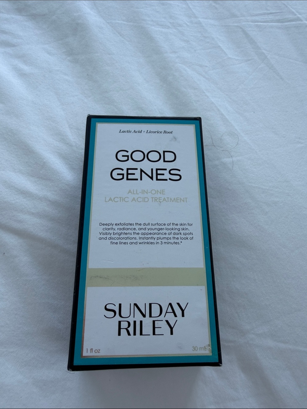 Sunday Riley Good Genes Serum in White and Teal Accents